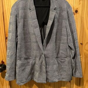 Old Navy Gray Plaid Blazer